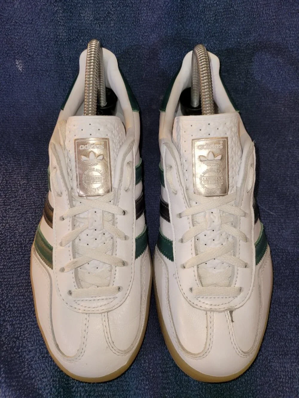 Adidas Gazelle OG Women's Size 8 White Green Black Tan Sneakers IE2957 (#2014)